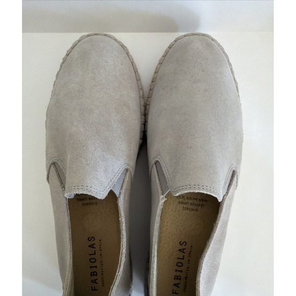 Fabiolas Espadrilles Gray Suede Leather Women's Size 39 US 8.5 Made In Spain - Picture 7 of 9